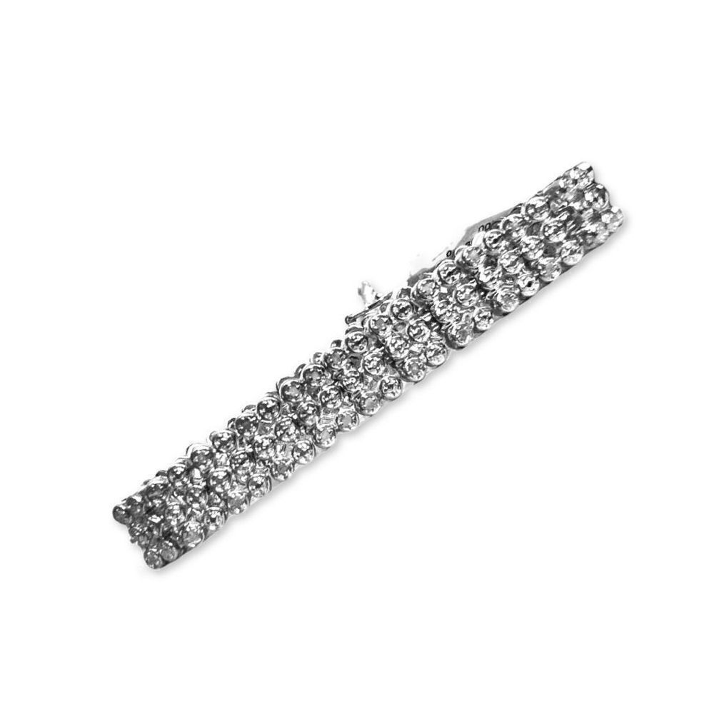 Victoria Townsend Fine Silver Plated 1/2ct Genuine Rose Cut Diamond Bracelet